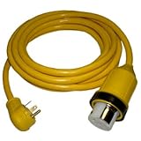 Conntek 14436 35-Foot RV Power Cord RV 30 Amp Male Plug To 50 Amp 125/250 Volt Twist Lock Female Connector