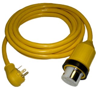 Conntek 14436 35-Foot RV Power Cord RV 30 Amp Male Plug To 50 Amp 125/250 Volt Locking Female Connector