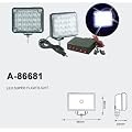LED Square Strobo-Light in transparent - orange - blau