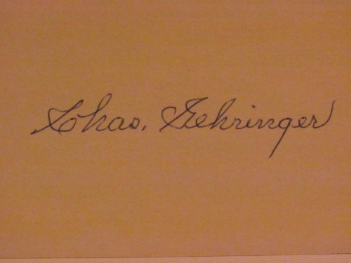 CHARLES GEHRINGER (The Mechanical Man) - MLB / HOF - 2nd Baseman - Autographed / SIGNED - 3 x 5 INDEX CARD - (Played for Detroit Tigers)