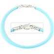 Rubber Bracelet Light Blue 6"