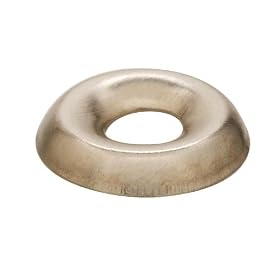 Crown Bolt 20682 1/4 Inch x 1/2 Inch Nickel-Plated Steel #8 Finishing Washers, 100-Count: Home Improvement