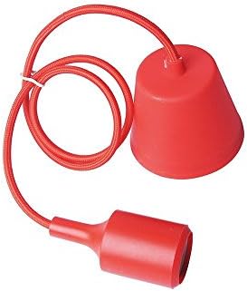 LightingCraft Colorful Plastic E27 Lamp Holder- Good Choice for Pendant Lighting/DIY Ceiling Light Socket-12 Colors: Red/Orange/Yellow/Green/Blue/Purple/Pink/Black/White/Cyan/Gray/Coffee