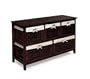 Badger Basket Five Basket Storage Unit with Wicker Baskets, Espresso