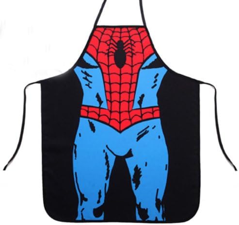 HouseGen Spiderman Kitchen Apron Funny Creative Cooking Aprons for Men Women Party Christmas Gifts