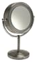 Jerdon HL745NC 8.5-inch Two Sided Lighted Mirror, 5X Magnification, Nickel/Chrome Finish