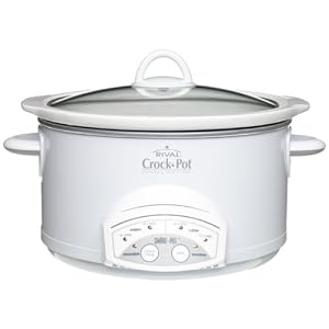 Crockpot 38501-W Round 5-Quart Smart-Pot Slow Cooker, White by Rival