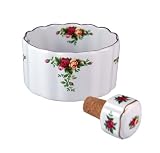 Royal Albert Old Country Roses Wine Coaster with Bottle Stopper
