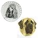 Full Color Mastiff Shaped Plate, Porcelain by Rosalinde (8' diameter)