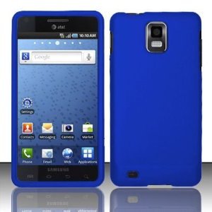 Navy Blue Premium Design Rubberized Feel Protector Hard Case Cover for Samsung Infuse 4G i997 (AT&T)