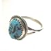 Sterling Silver Turquoise Ring Sz 9 Made By Native American Navajo Artisan