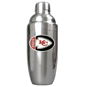 Kansas City Chiefs NFL Stainless Steel Cocktail Shaker by Great American Products