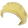 New 11-1/2" Cotton Light Knit Slouchy Beret Tam Hat Yellow