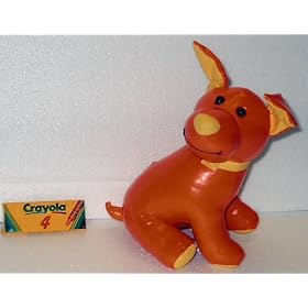 9 Crayola Crayons Coloring Wash Off Orange Dog; Plush Stuffed Toy Dog by Crayola Binney & Smith