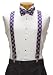 LSU Suspenders - Louisiana State University Purple Suspenders with Tiger Head Logo