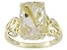 10KT 4.00CT RUTILATED QUARTZ AND DIAMOND ACCENT RING