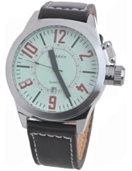 Orient Idea Ori-0425E Unisex Round Dial Quartz Wrist Watch with Synthetic Leather Band for Men & Women