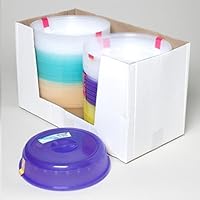 Pack Of 10 Microwave Splatter Shields/Plate Covers 10' - Vented - Assorted Colors