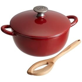 Mario Batali 3 Quart Risotto Pan with Spoon, Chianti by Mario Batali