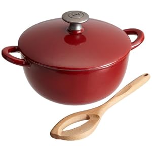 Mario Batali 3 Quart Risotto Pan with Spoon, Chianti by Mario Batali