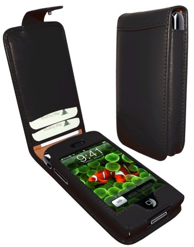 Childrens Toyshop  Computer : Premium  Quality Black Exec soft leather case - apple iphone (Flip Type)by DURAGADET® exclusive to Discount Satellite navigation ltd, 2 year warranty.