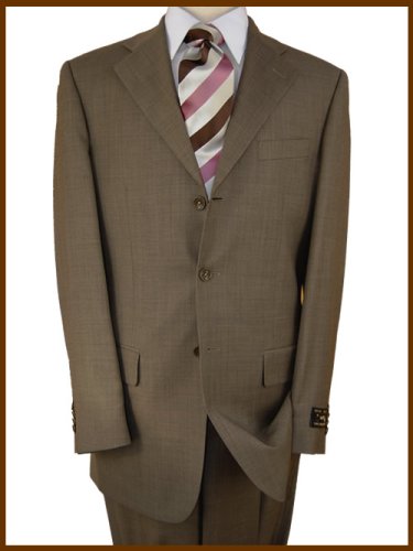 Brand New Taupe Brown Men Suits ~~ Italian 100% Merino Wool 140's Hand Tailored Suit ~~ The Best Fit and Cut Classic Suits