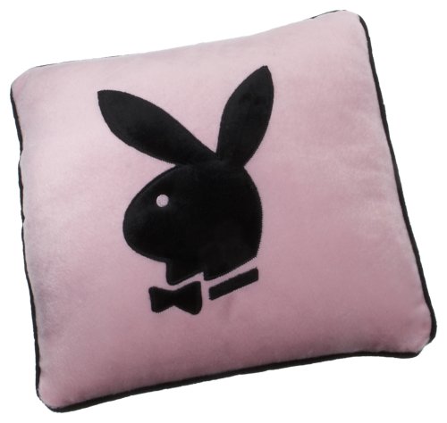 Playboy 10023900 Kissen eckig in rosa mit schwarzem Bunny Preisvergleich
