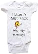 I LISTEN TO HARD ROCK WITH MY MOMMY! - BigBoyMusic Baby Designs - White, Blue or Pink Onesie / Baby T-shirt