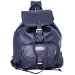 Leatherbay Leather Backpack with Single Pocket - Black