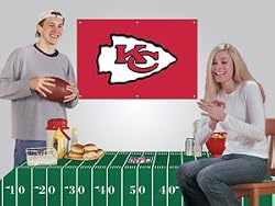 Kansas City Chiefs Game/Tailgate Party Kits Banner & Tablecloth NFL Football Fan Shop Sports Team Merchandise
