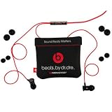TheTechTree - Beats By Dr. Dre in-ear Kopfhörer, Ohrhörer Schwarz / Rot Mit Free MP3 Player Mobile Carry Pouch