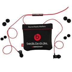 TheTechTree - Beats By Dr. Dre in-ear Kopfh�rer, Ohrh�rer Schwarz / Rot Mit Free MP3 Player Mobile Carry Pouch