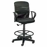 Salambro Jr Black Mesh Back Drafting Chair