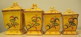 Bamboo Chicken Rooster Kitchen Canister Set