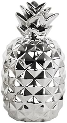 Urban Trends Collection Chrome Ceramic Pineapple Figurine