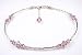 Alexandrite - June - Birthstone Sterling Silver Ankle Bracelets:Swarovski Crystal Adjustable Beaded Anklets. Handmade Jewelry