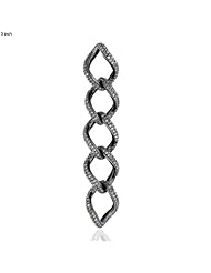 5.88ct Diamond Pave .925 Sterling Silver Link Chain for Bracelet and Necklace