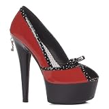 Women's Sexy Shoes Peep Toe Platform Pump Red 6 Inch Open Toe Penthouse Brand