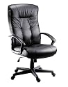 GLOUCESTER Black Leather Office Chair (Leather-faced)