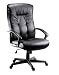 GLOUCESTER Black Leather Office Chair (Leather-faced)