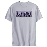 T-Shirt Silver Gray  Suriname Athletic  Country