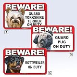 BEWARE GUARD DOG SIGNS