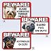 BEWARE GUARD DOG SIGNS