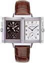 Jaeger-leCoultre Reverso Duo Mens Brown Strap Silver Dial / Grey Dial Stainless Steel Watch q2718410