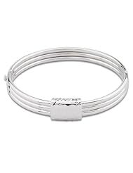 Sterling Silver Multi-Textured Bangle Bracelet
