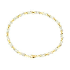 0.04 Carat Diamond Pave Setting Bracelet in 9ct Yellow Gold