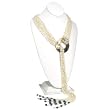HinsonGayle Glamour Collection "Cleopatra" 35" White Cultured Pearl Six-Strand Lariat Necklace