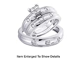 Stunning 3 Pc. Solid 14K. Gold 3/4 CTW. Genuine Diamond Bridal Set For Him and Her *** Top Quality ***
