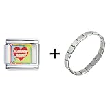 I Love My Aunt With Heart Italian Charm Bracelet