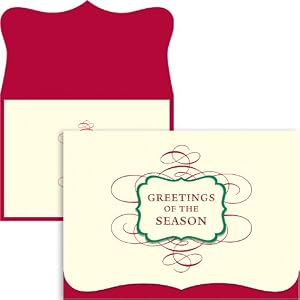 Greetings Of The Season Scroll Holiday Cards -
